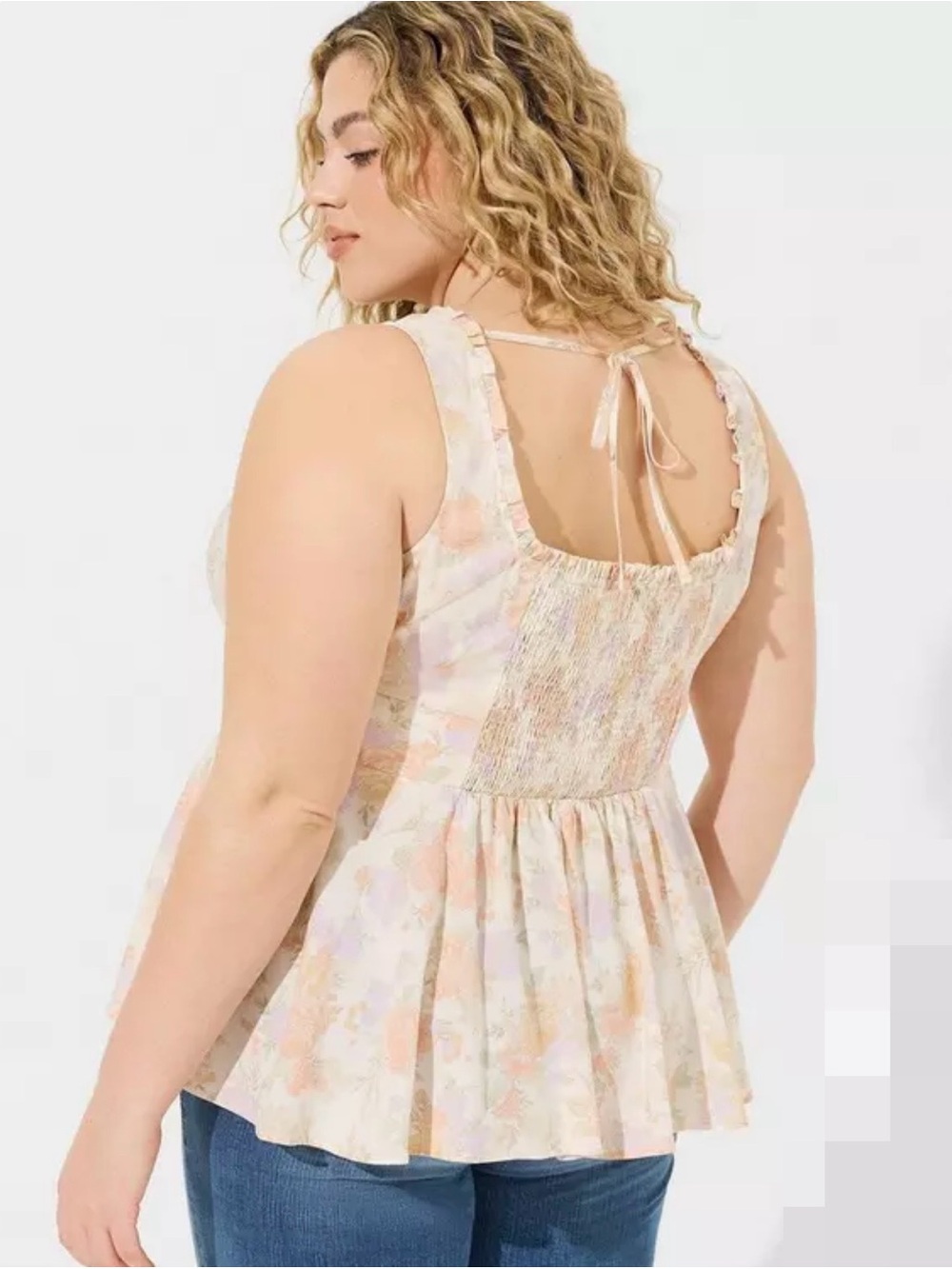 Torrid Babydoll Corset Top | SIZE 3X | NWT | COLOR Lush Floral Dew - Picture 2 of 7